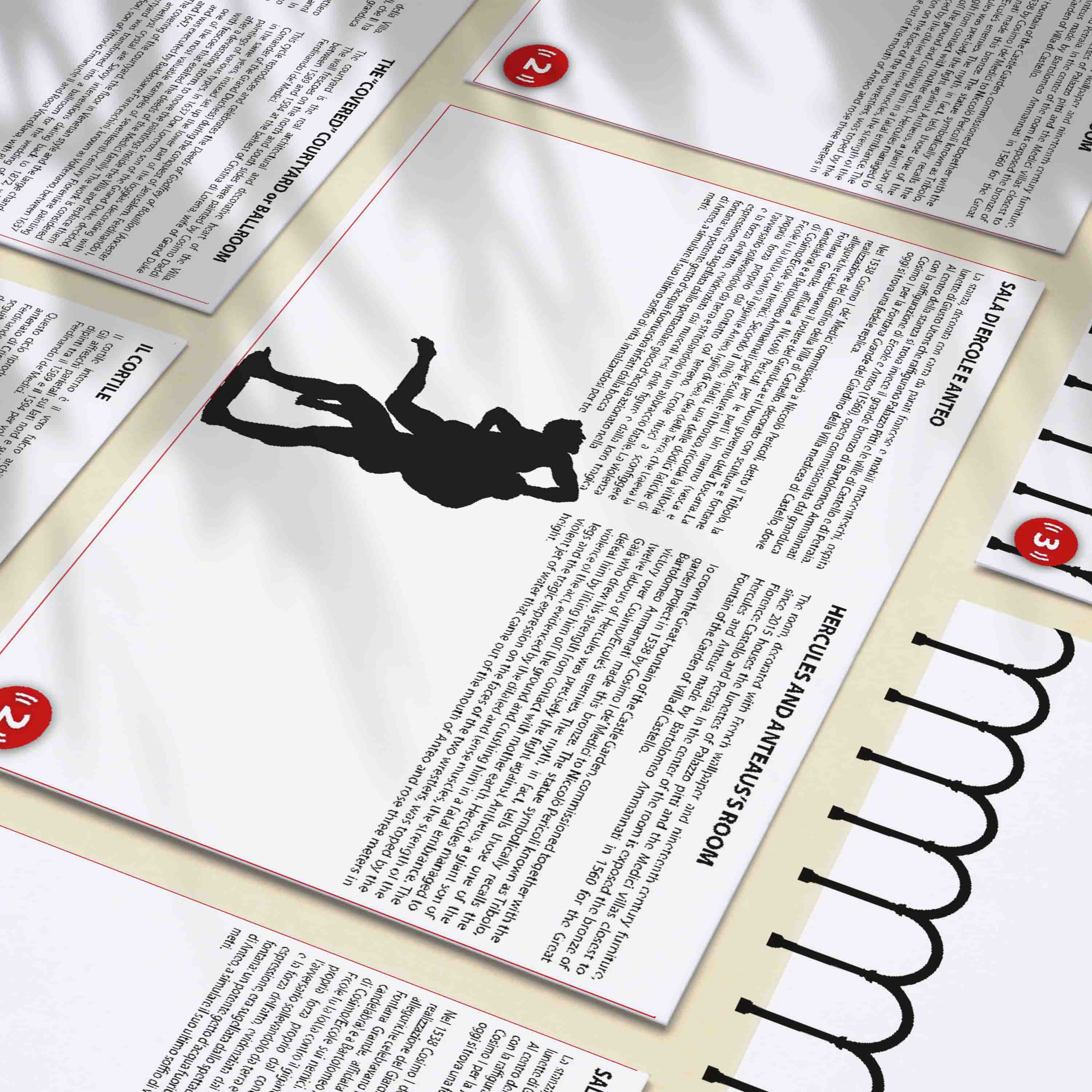 Display papers for Villa Medicea la Petraia